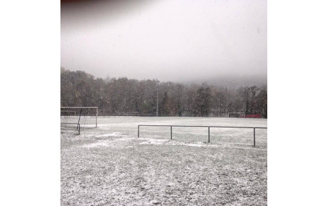 Le stade sous la neige 