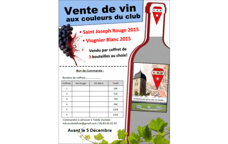 L'ESB lance sa première édition de &quot;Vente de Vin aux couleurs du club&quot; !