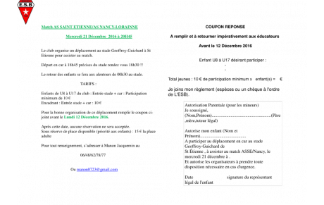 Match ASSE/Nancy Lorraine