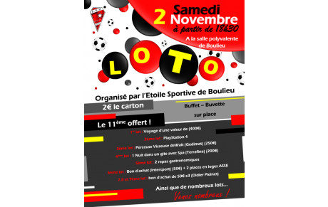 Loto de l'ESB c'est ce samedi!